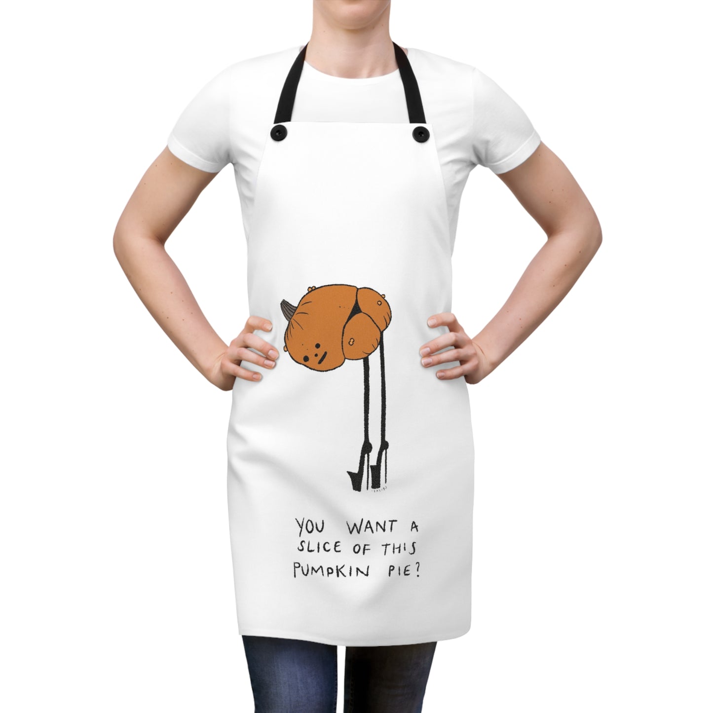 Pumpkin Pie Kitchen Apron by Bill Crisafi
