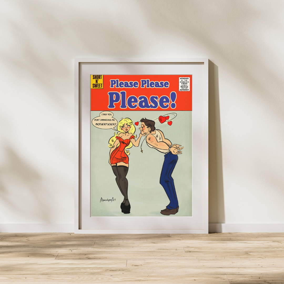 Please Please Please Art Print by Alpacalypse Art