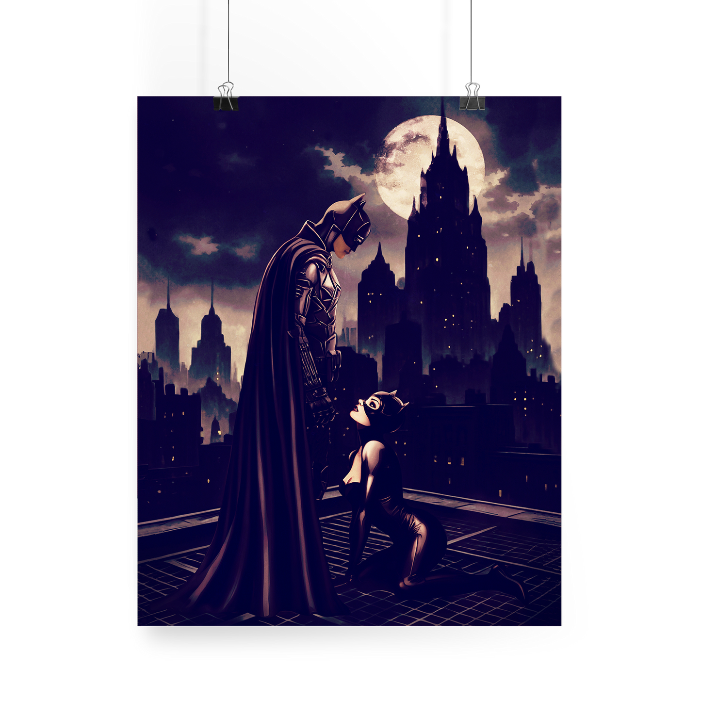 The Bat & the Cat Seduction Art Print