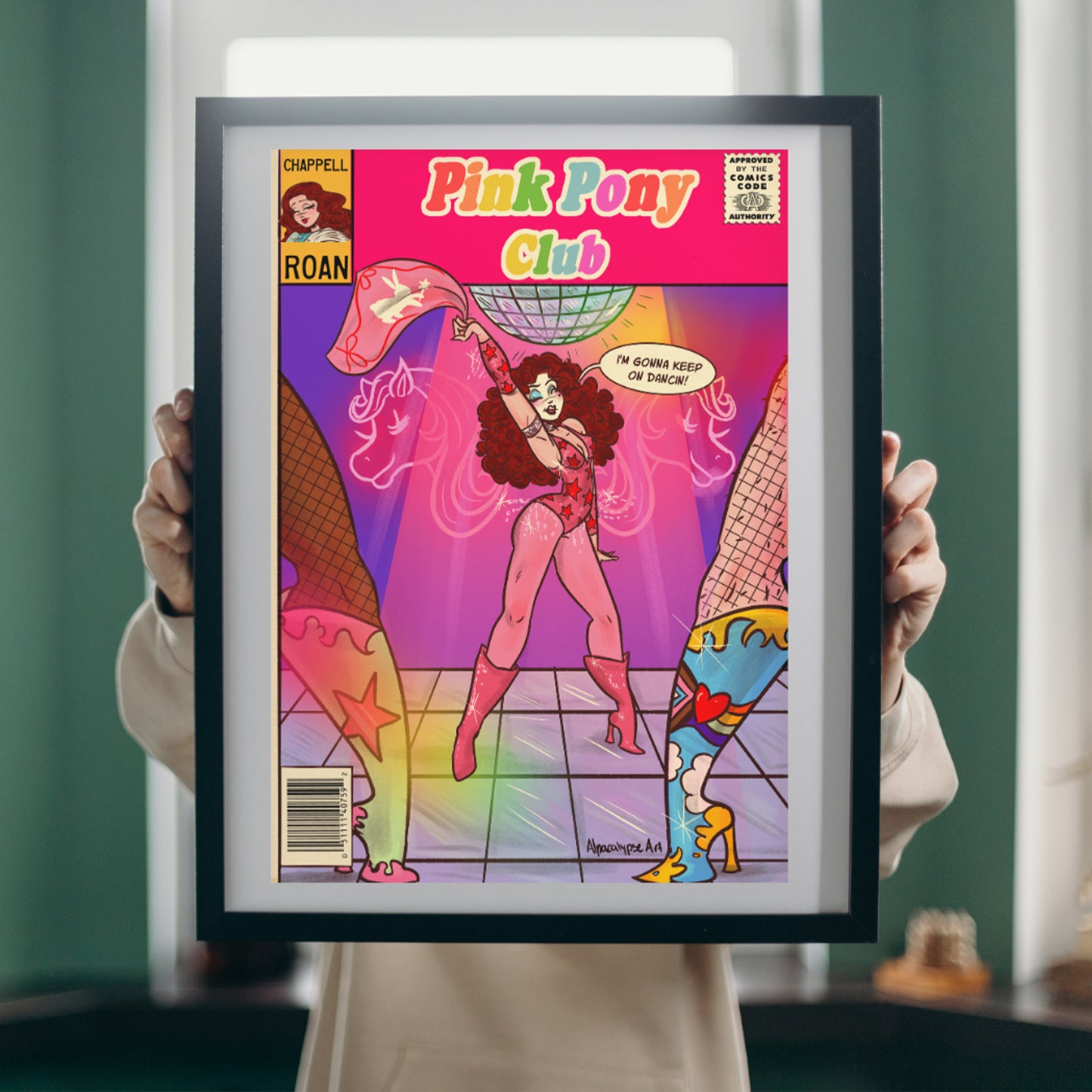 Pink Pony Club Art Print by Alpacalypse Art