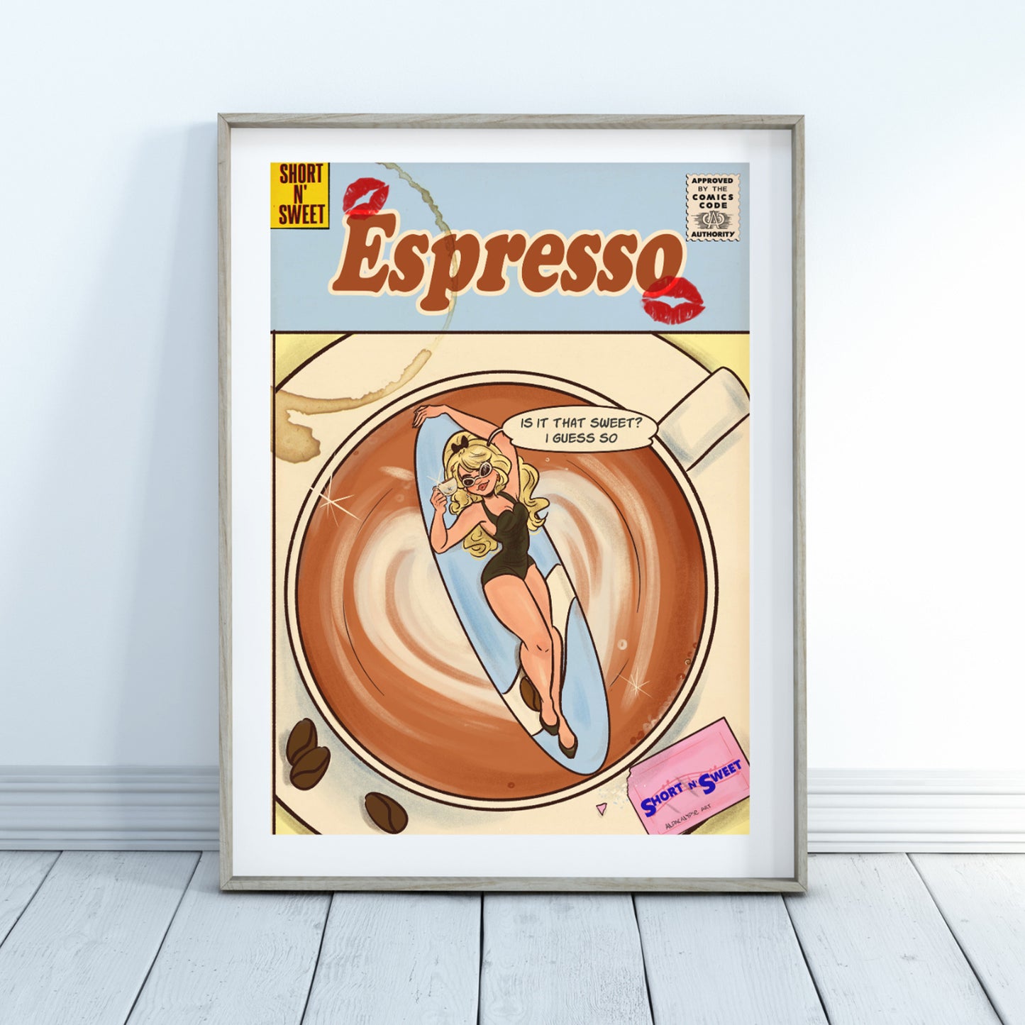 Espresso Art Print by Alpacalypse Art