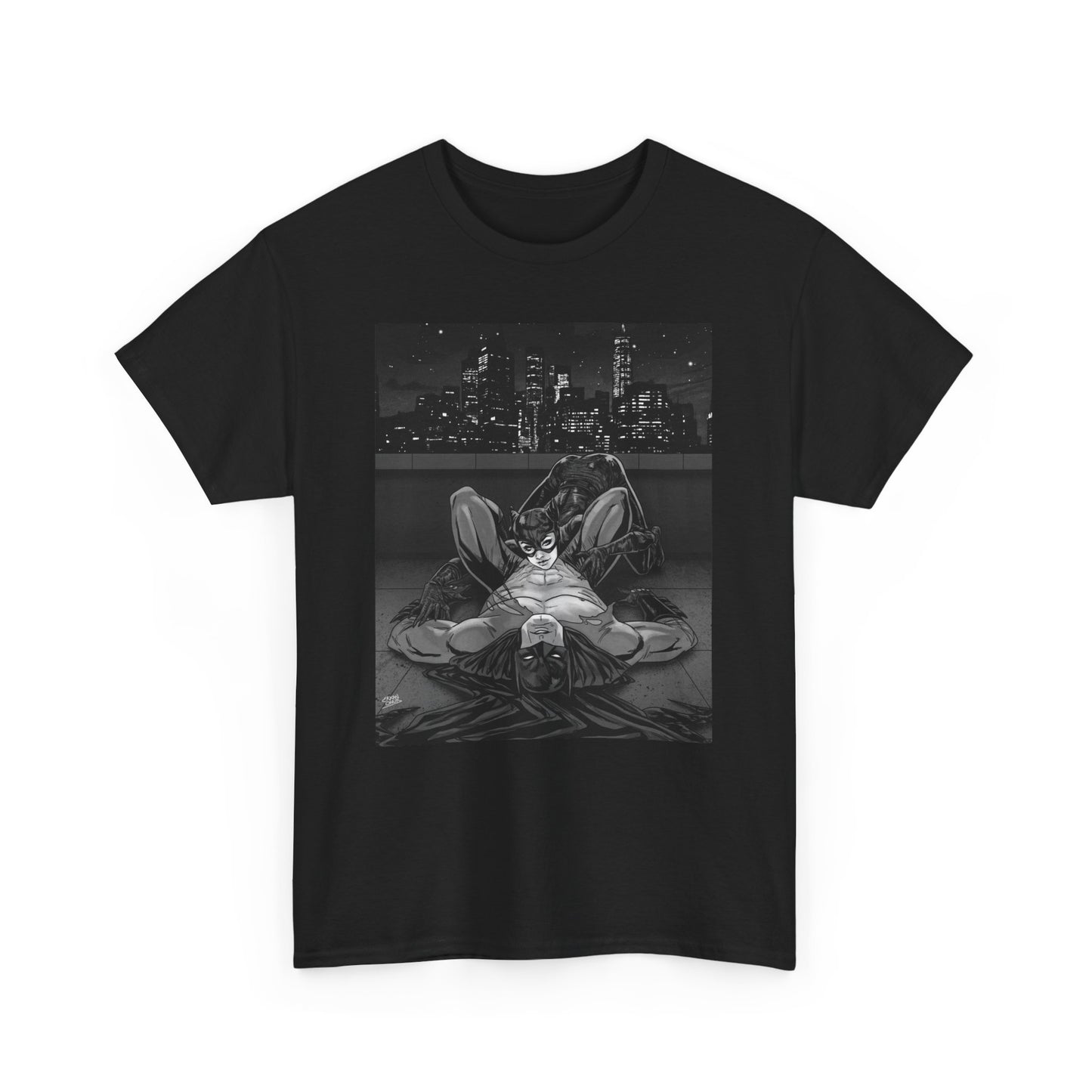 Bat & Cat Unisex Tee - Monochrome