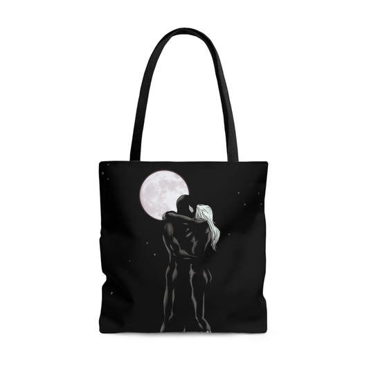 Spider and Black Cat Tote Bag (Large)