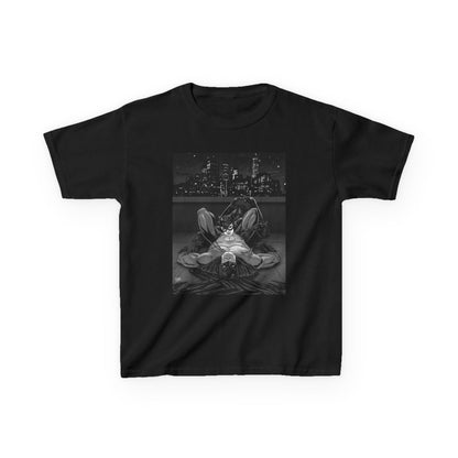 Bat & Cat Baby Tee - Monochrome