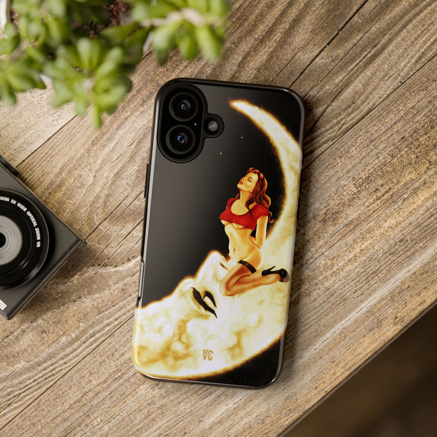 Golden Moon Girl Protective Phone Case