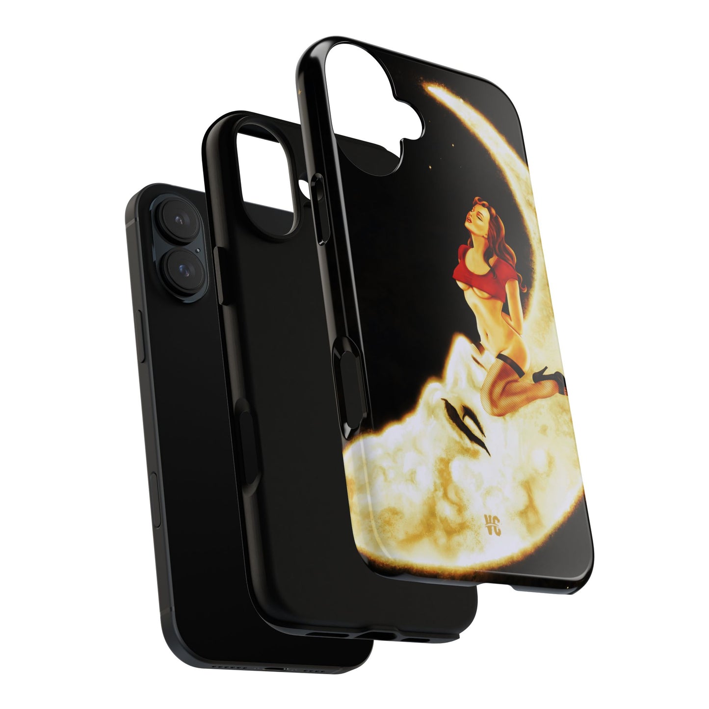 Golden Moon Girl Protective Phone Case