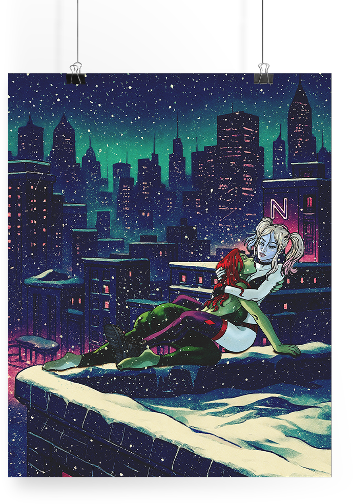 Harley & Poison Ivy Art Print