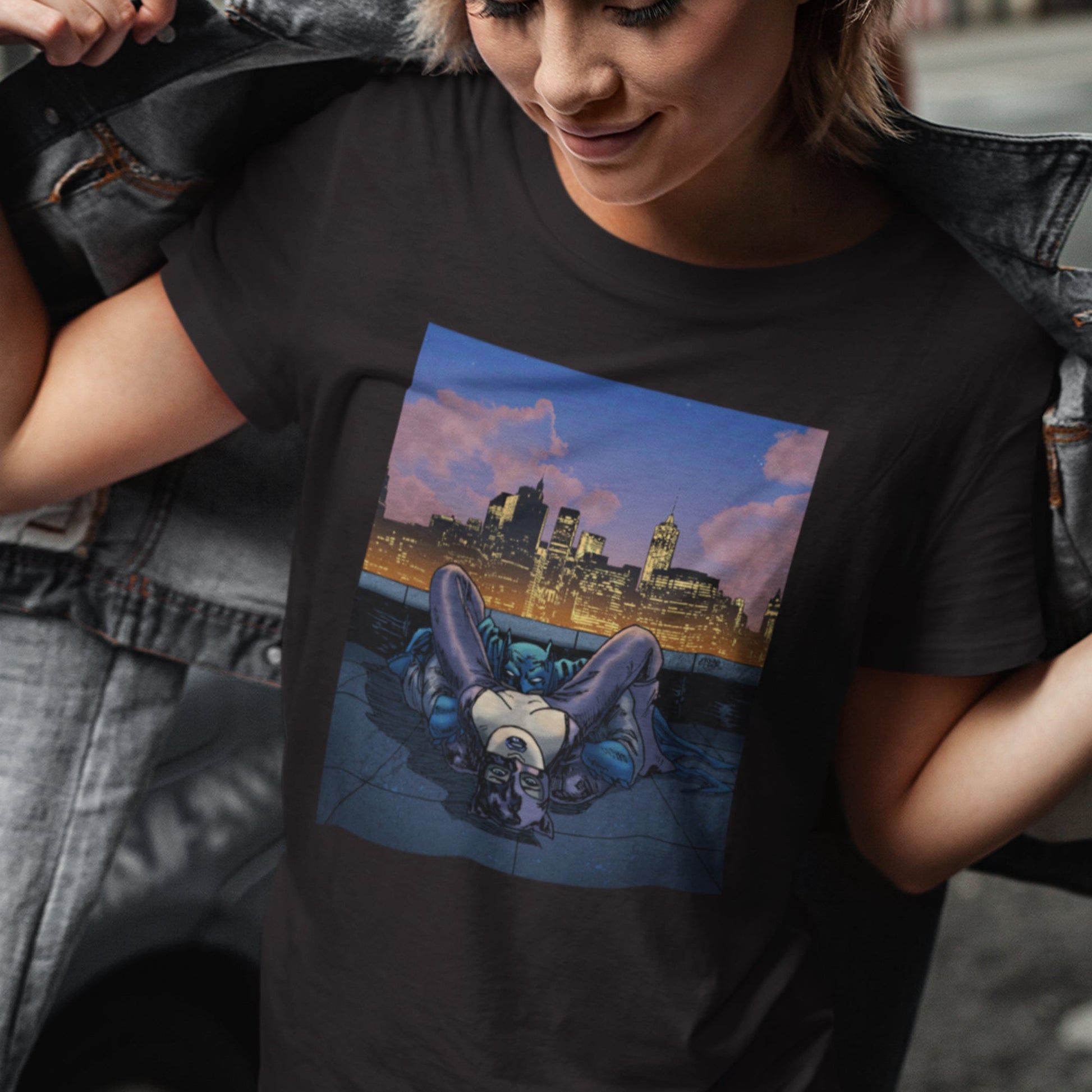 The Bat & Cat T-Shirt - Vintage Comics