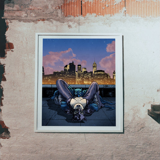 The Bat & Cat Print (Limited Edition) - Vintage Comics