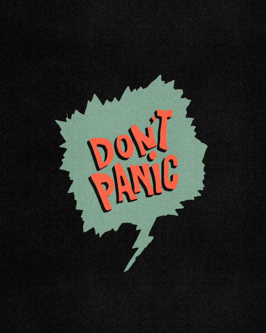 Don't Panic Print (Limited Edition) - Vintage Comics